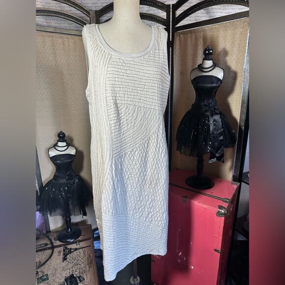 Alfani Beaded Dress Jersey Knit Stretch Women’s Size Large - Picture 1 of 11
